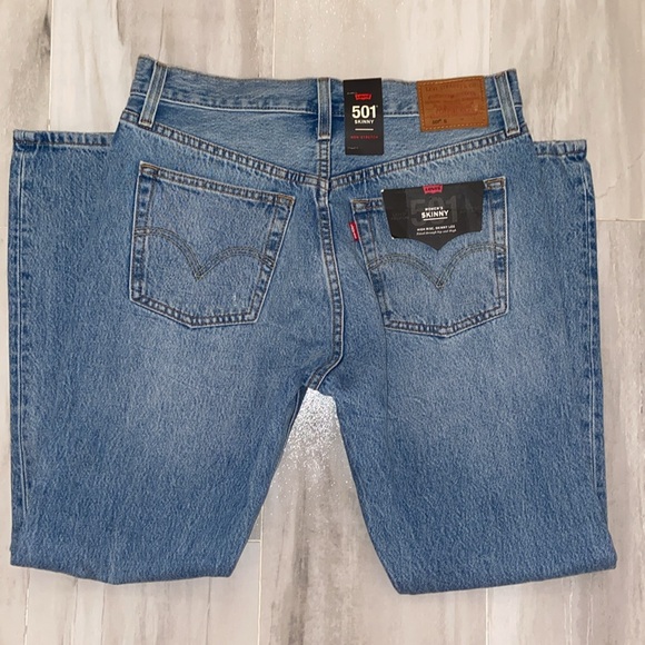 Levi’s Premium 501s High Rise Skinny (2019), Capital E, 29x28, NWT, $98 MSRP - Picture 5 of 15